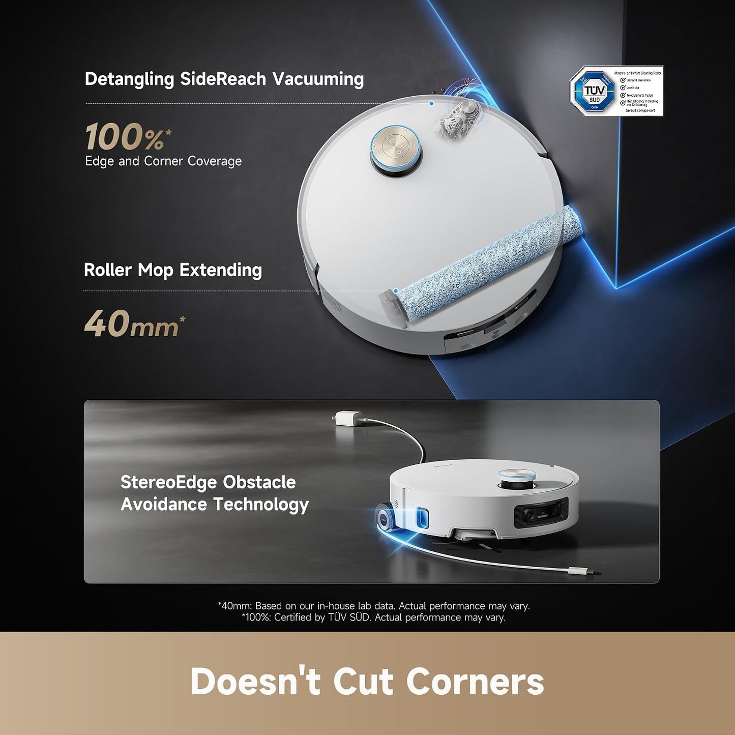 dreame Aqua10 Ultra Roller Complete Robot Vacuum with AquaRoll Mop
