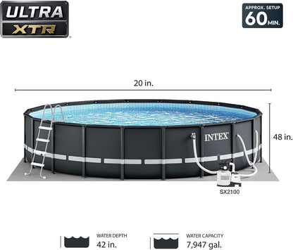 INTEX Ultra XTR Frame Round Above Ground Swimming Pool Set with Pump