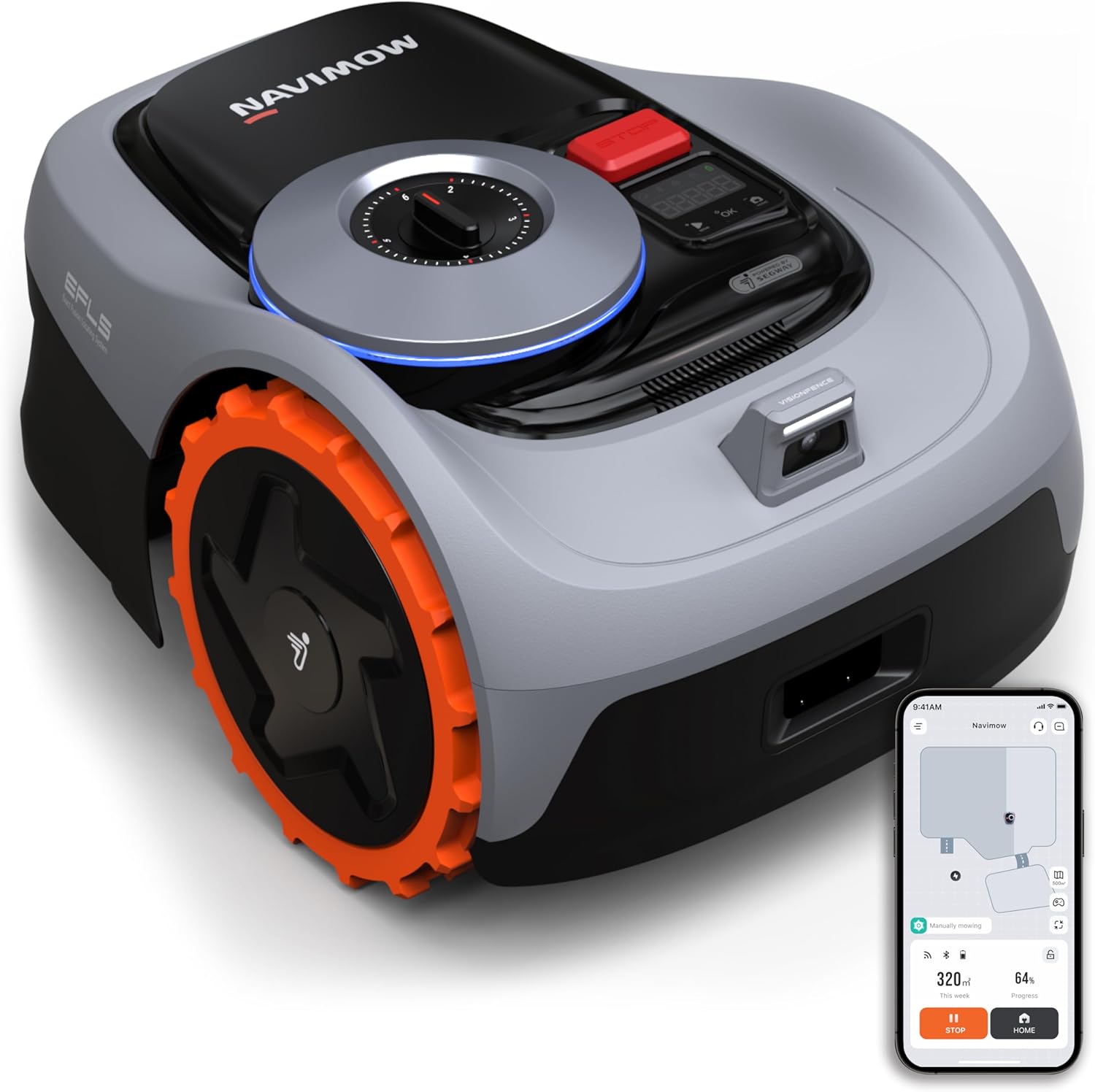 Segway Navimow i105E Robotic Lawn mower without Boundary, Rec. 500 m²