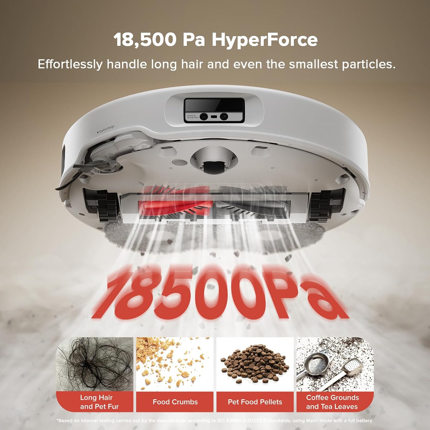roborock Qrevo Curv Vacuum Robot, 18500PA Suction, 0 Tangle, Main DuoDivide/Side Brushes, FlexiArm Arc Self-Cleaning/Drying FlexiArm Mop, AdaptiLift Chassis, Self-Emptying