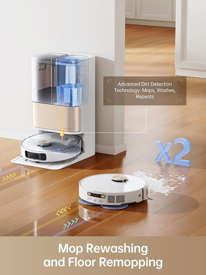 dreame L10s Pro Ultra Heat Robot Vacuum Cleaner, 7000Pa Robotic Vacuums with Mop Extend Technology, AI 3D Navigation, Hot Water Mop Washing, Ideal for Hair, Carpets