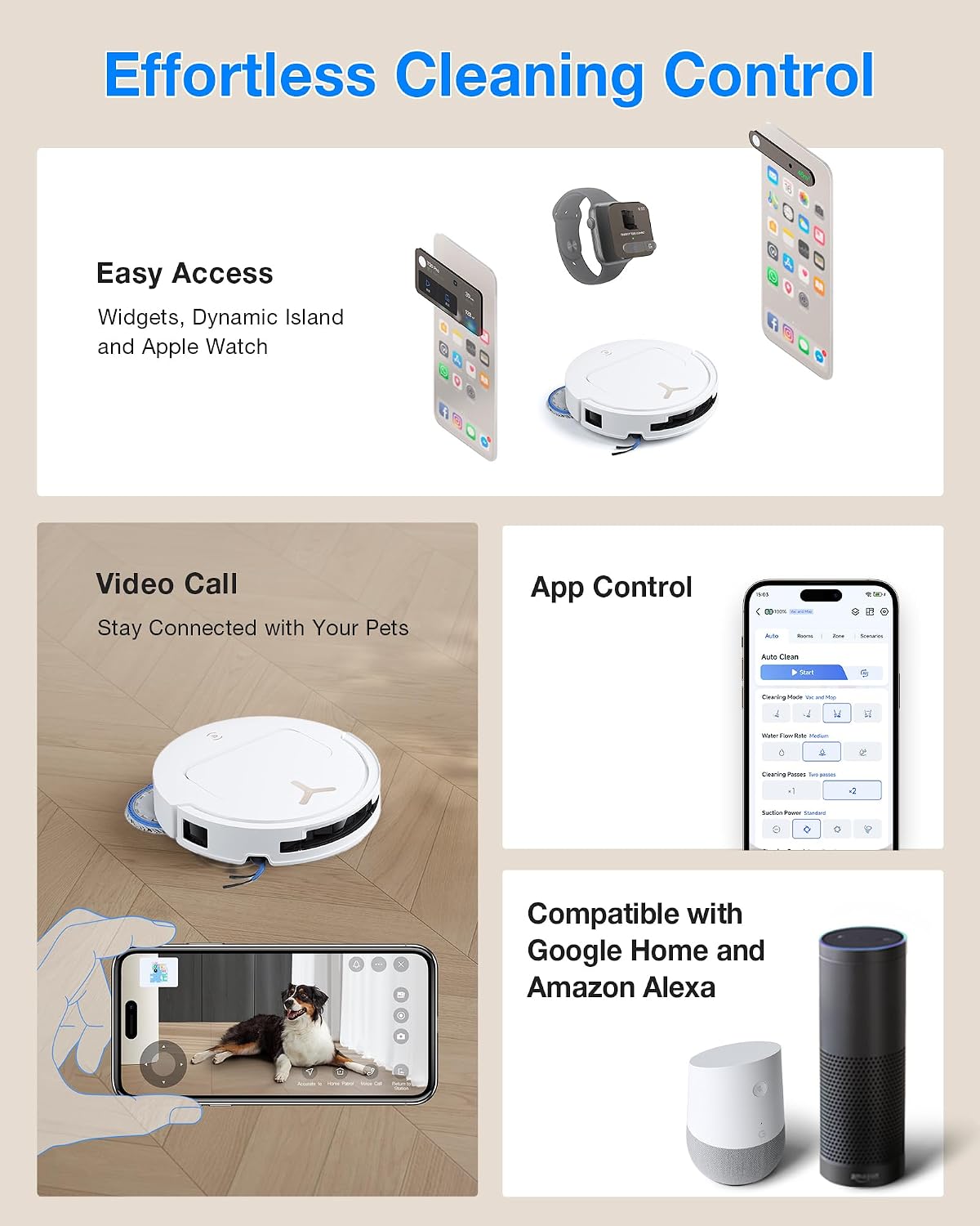 ECOVACS DEEBOT T50 PRO OMNI Gen 3 Robot Vacuum Cleaner with Mop, 81mm Ultra Thin, 25000Pa Suction, AIVI 3D 3.0, ZeroTangle 3.0 Anti Hair Tangle System,TruEdge 2.0 Coverage,Self Cleaning, White