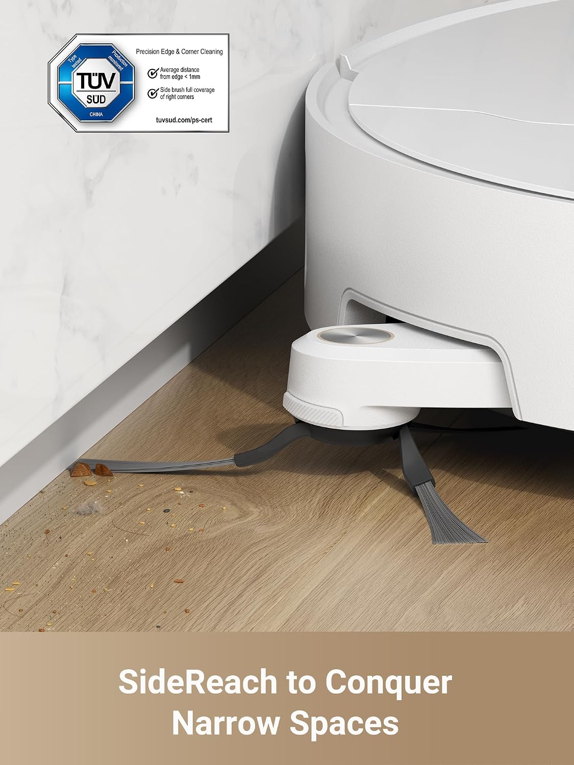 dreame L40 Ultra Robot Vacuum Cleaner with Mop, 11000 Pa, 65°C Hot Water Auto Mop Washing & Drying, Extendable and Liftable Side Brush, Automatic Emptying, App & Voice Control