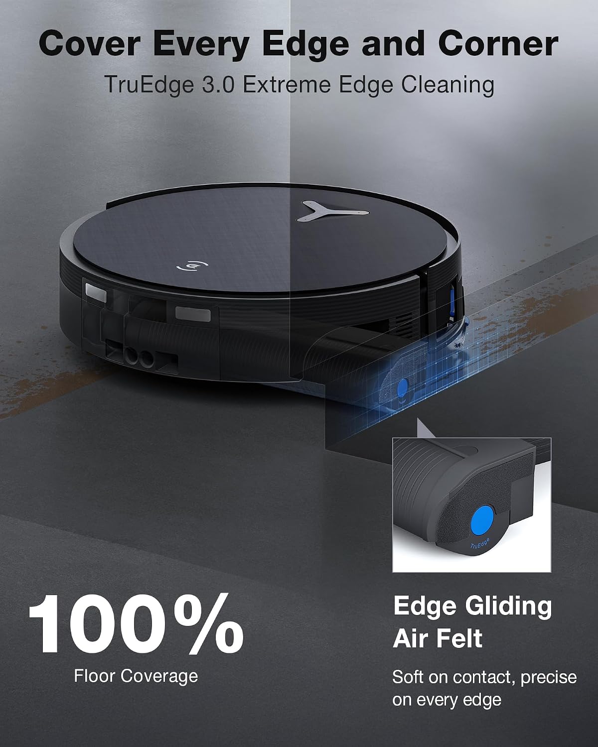 ECOVACS DEEBOT X12 OmniCYCLONE Robot Vacuum and Mop, 22,000Pa Blast Suction, GaN Fast Charging for Large Homes, Bagless 60-Day Station, FocusJet + OZMO Roller Self-Washing Mop,AIVI 3D Smart Navigation