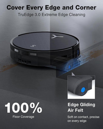 ECOVACS DEEBOT X12 OmniCYCLONE Robot Vacuum and Mop, 22,000Pa Blast Suction, GaN Fast Charging for Large Homes, Bagless 60-Day Station, FocusJet + OZMO Roller Self-Washing Mop,AIVI 3D Smart Navigation