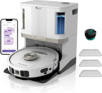 Shark PowerDetect Robot Vacuum and Mop - 3D LiDAR Navigation - White
