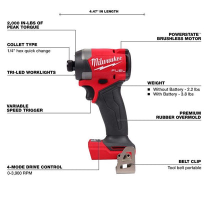 Milwaukee M18 FUEL Cordless Brushless 5 Tool Combo Kit
