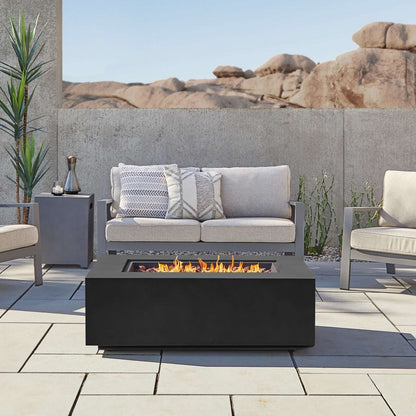 Real Flame Aegean 50″ Rectangle Propane Gas Outdoor Fire Table