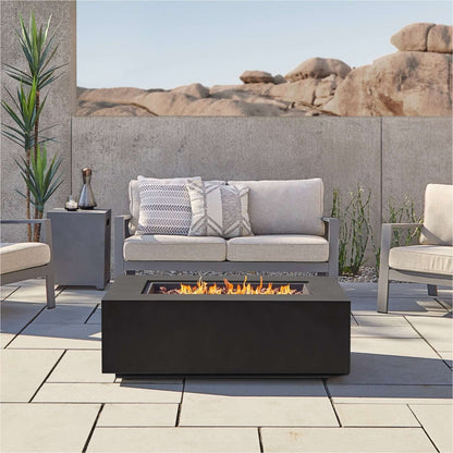 Real Flame Aegean 42″ Rectangle Propane Gas Outdoor Fire Table