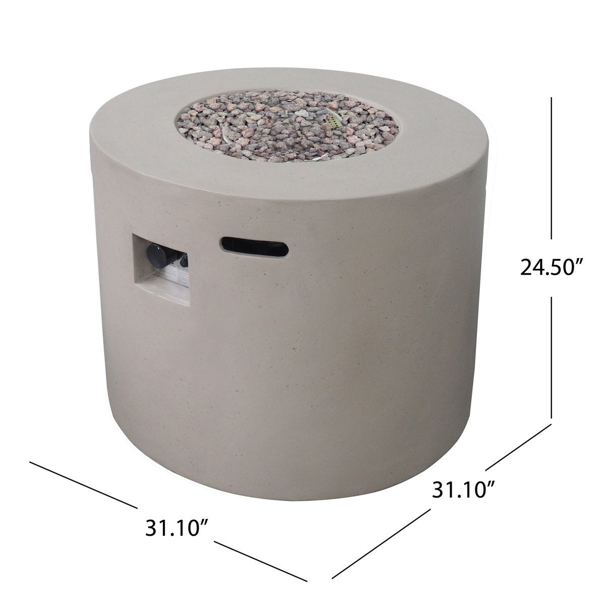 Latitude Run Caelan Outdoor Propane Gas Fire Pit Table