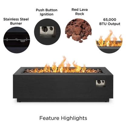 Real Flame Lanesboro Propane or Natural Gas Fire Pit Table