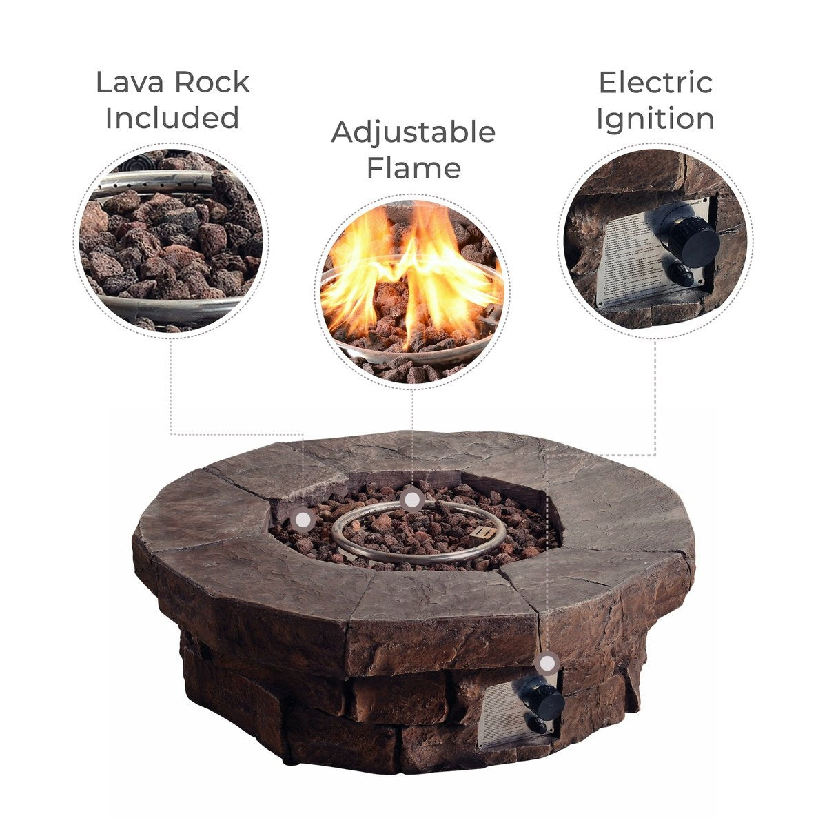 Red Barrel Studio Kimily Propane Outdoor Fire Pit