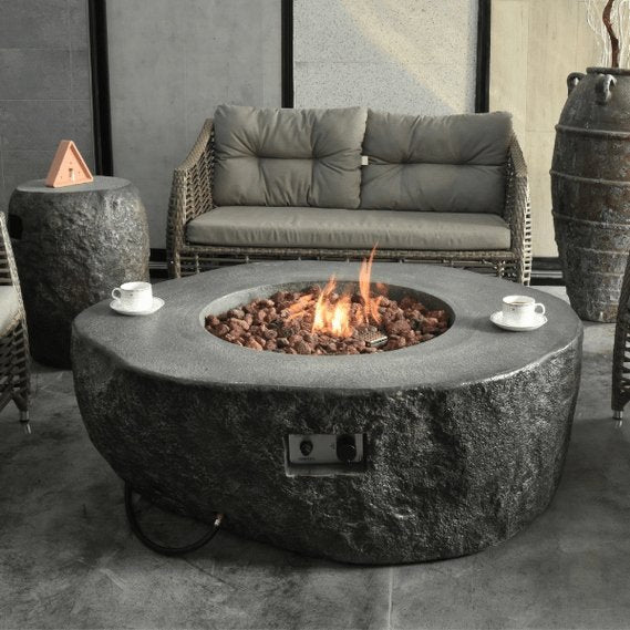 Elementi Boulder Outdoor Fire Pit Table