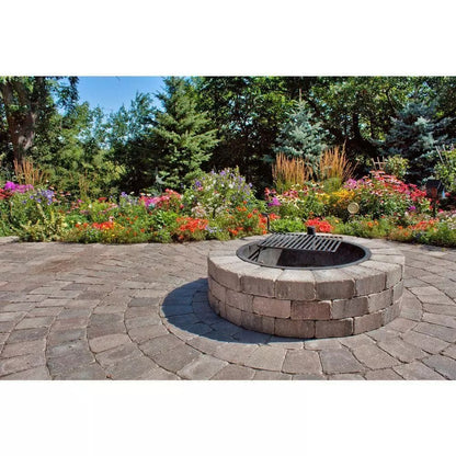 Necessories Wood Burning Fire Pit Kit 48″ w/ Cooking Grate, Concrete in Santa Fe