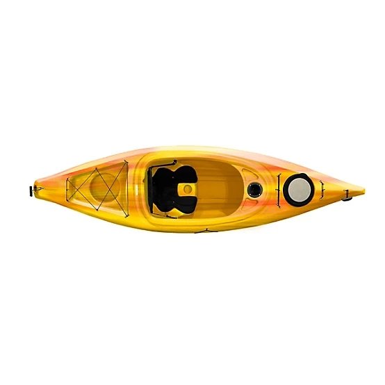 Sun Dolphin Simcoe 10.4, Sit-in Recreational Kayak with Paddle, Tequila Sunrise