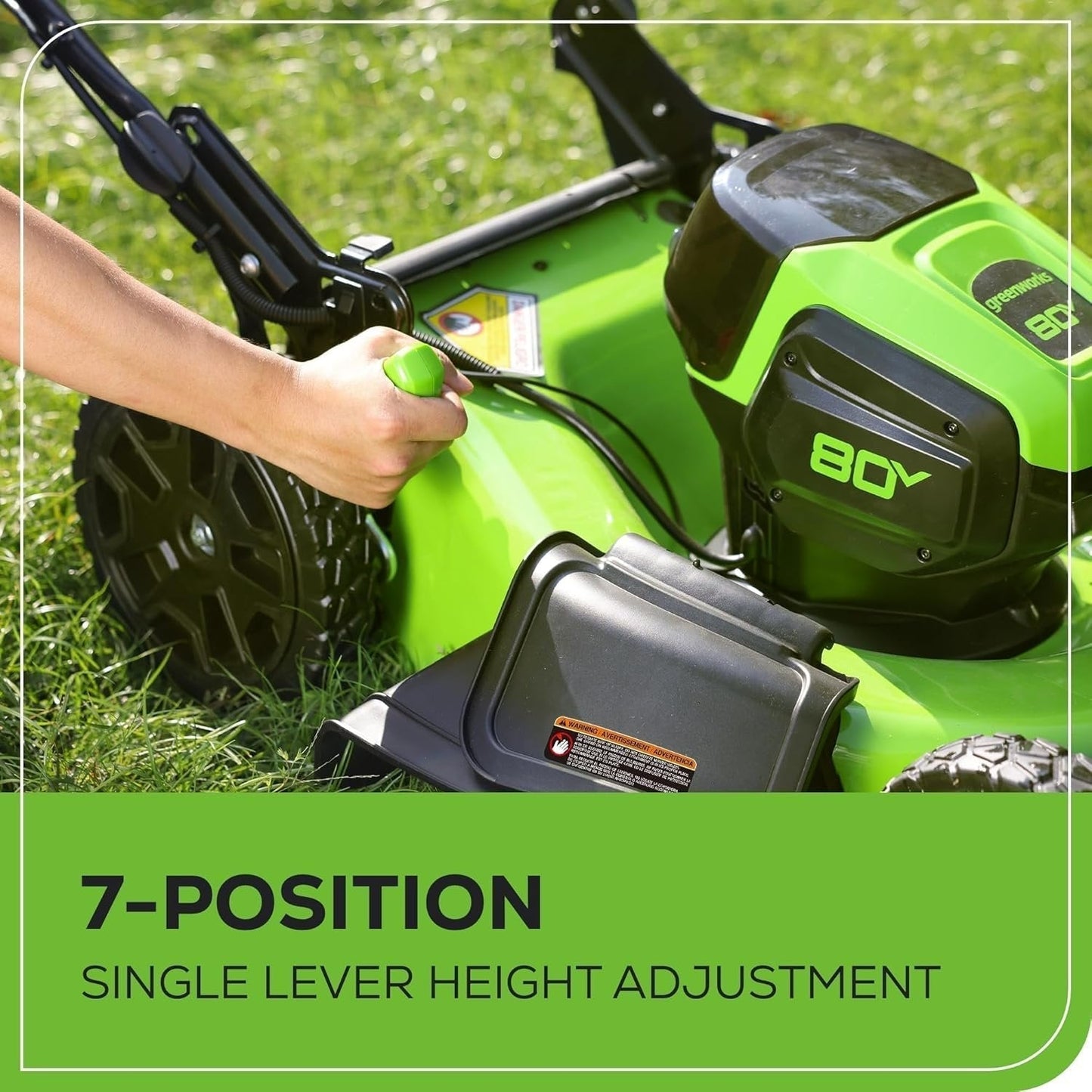 Greenworks 80V 21″ Cordless Self-Propelled Lawn Mower