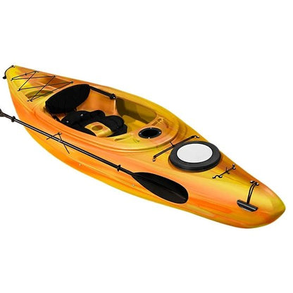 Sun Dolphin Simcoe 10.4, Sit-in Recreational Kayak with Paddle, Tequila Sunrise