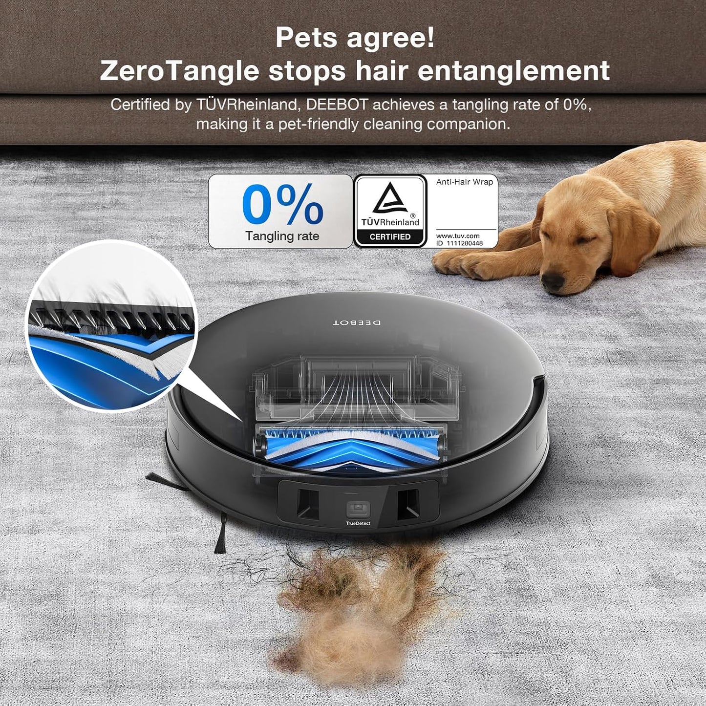 ECOVACS DEEBOT T30 OMNI Robot Vacuum Cleaner with Mini Station, TruEdge™ Adaptive Edge Mopping, ZeroTangl Brush Design, 11,000 PA, Hot Water Mop Washing