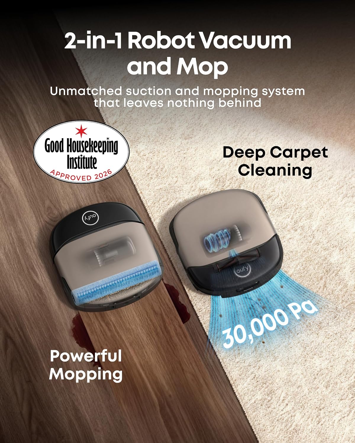 eufy Robot Vacuum and Mop Omni S2 2026 New,30,000 Pa Suction,Local Repair