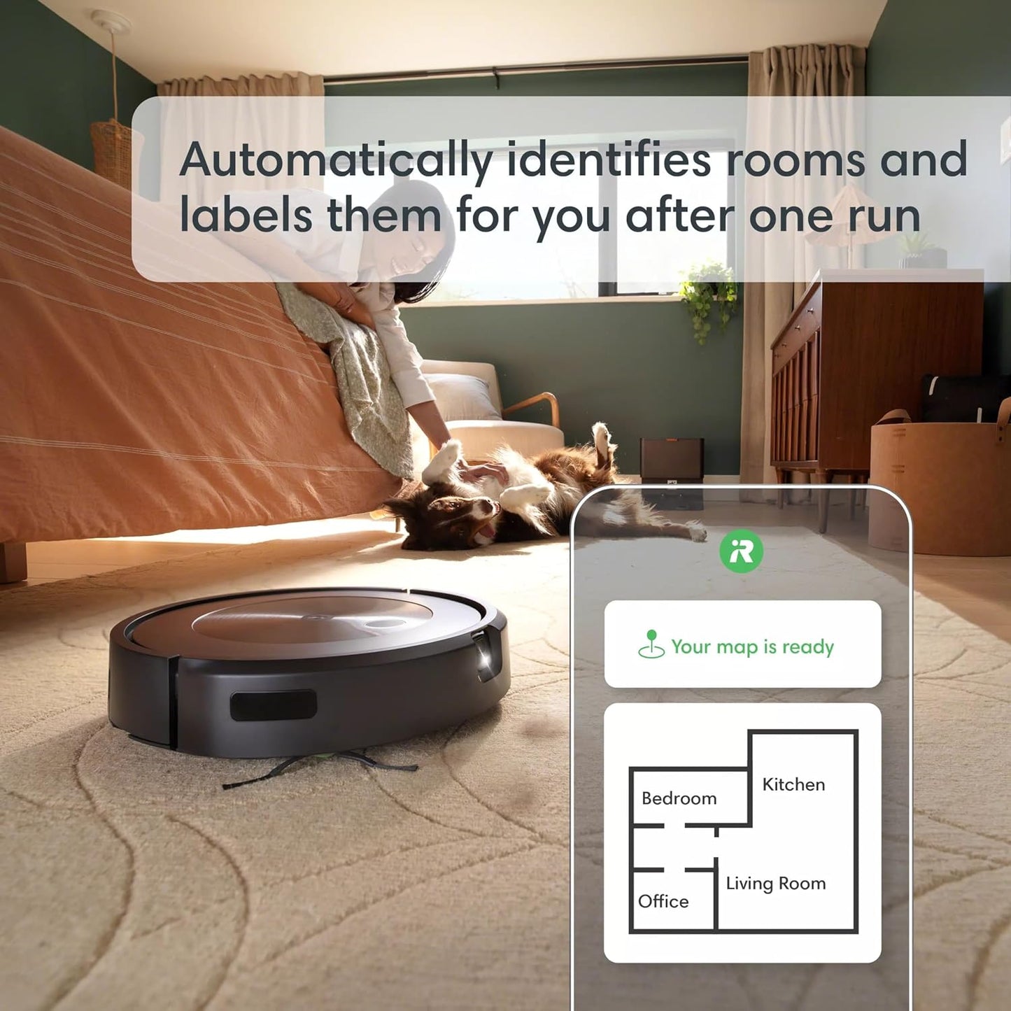 ROOMBA iRobot j9 Robot Vacuum – More Powerful Suction, Identifies and Avoids Obstacles Like Pet Waste, Best for Homes with Pets, Smart Mapping, Alexa​