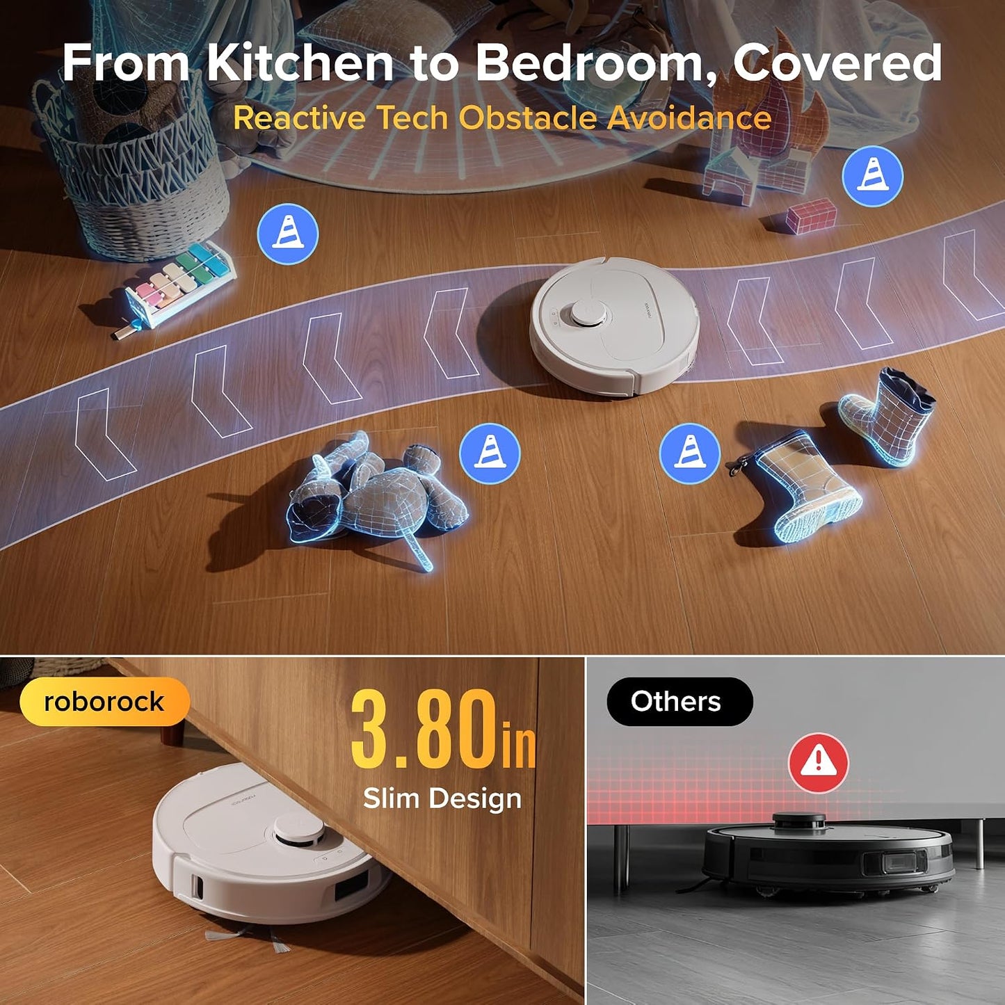 roborock Qrevo S Pro Robot Vacuum Cleaner with Mop, 18,500 Pa Suction