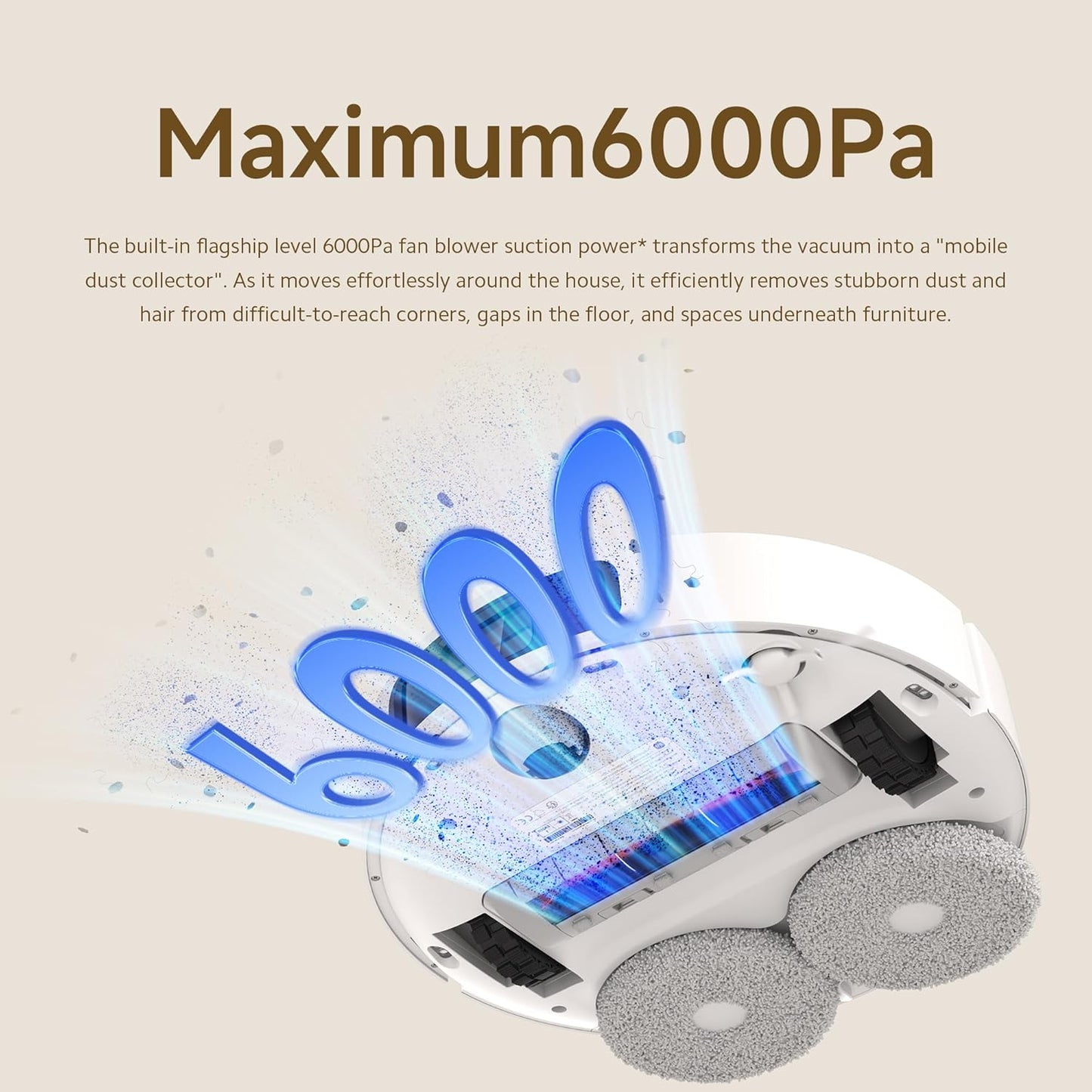 XIAOMI X20+ Robot Vacuum Cleaner with Mop Function and Lifting Mop, 6000 Pa