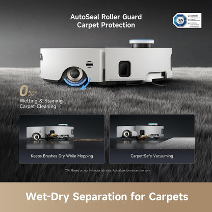 DREAME Aqua10 Ultra Roller Robot Vacuum Cleaner, 30000 Pa, Self-Cleaning Spring and Pull-Out Scooter, Heat Wash and Dry, Carpet Protection, AI Camera and