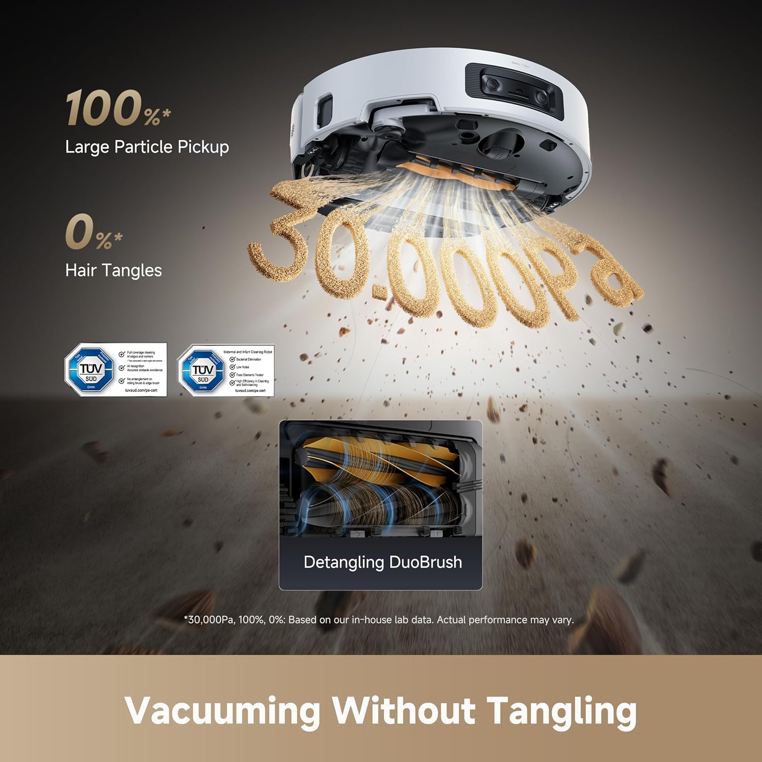 DREAME Aqua10 Ultra Roller Robot Vacuum Cleaner, 30000 Pa, Self-Cleaning Spring and Pull-Out Scooter, Heat Wash and Dry, Carpet Protection, AI Camera and
