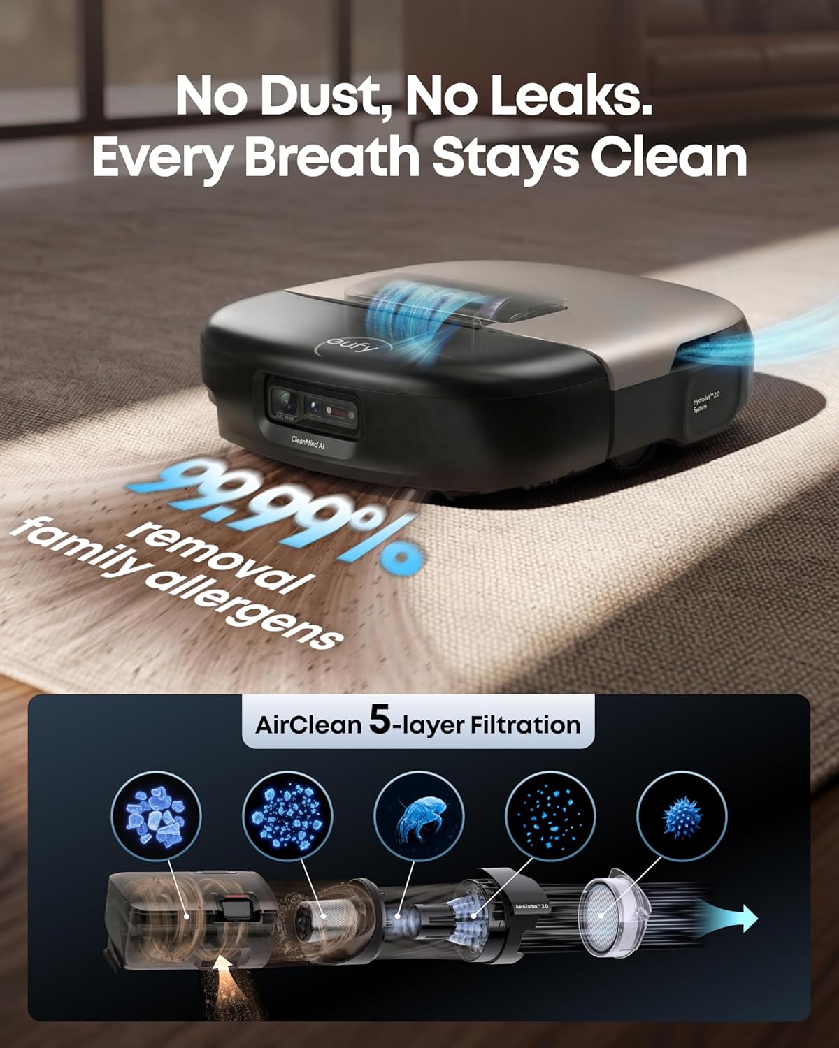 eufy Robot Vacuum and Mop Omni S2 2026 New,30,000 Pa Suction,Local Repair