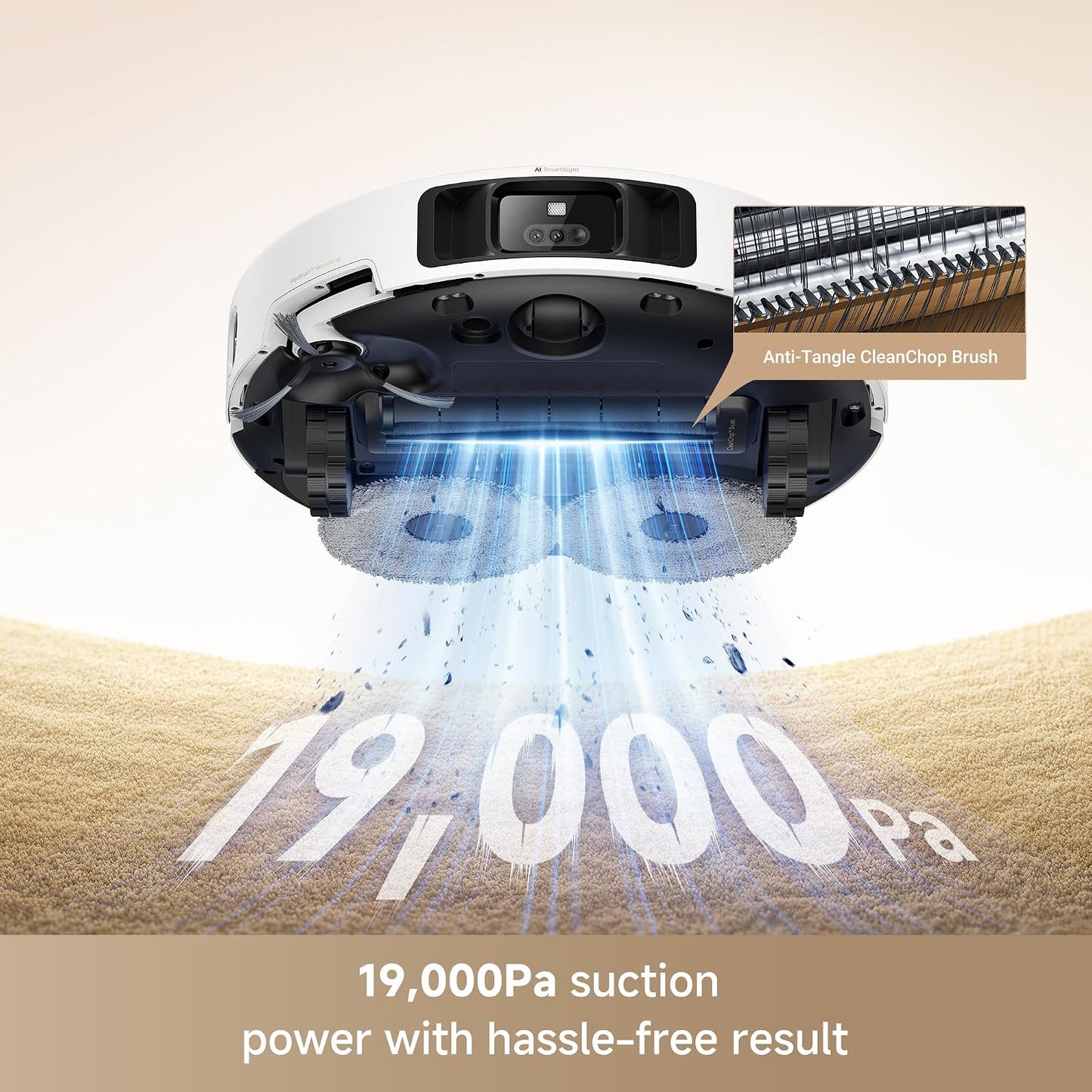 MOVA P50 Pro Ultra Robot Vacuum with 19000Pa Suction, White