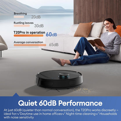 Ultenic T20 Pro Robot Vacuum Cleaner with Mop 8000Pa, 180 Mins Runtime
