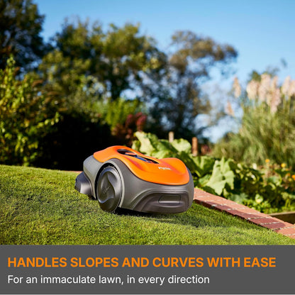 Flymo UltraLife 1500 Robotic Lawnmower – Automated Cutting, Cut-To-Edge Precision,Dual-Cutting, Smart Technology, Wireless Connectivity, Lush Green Lawn Finish, Perfect for medium to large sized lawns
