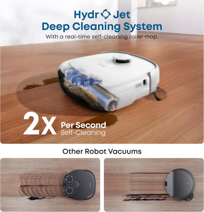 eufy E25 Omni, Robot Vacuum Cleaner with Mop,HydroJet Self-Clean Roller Mop