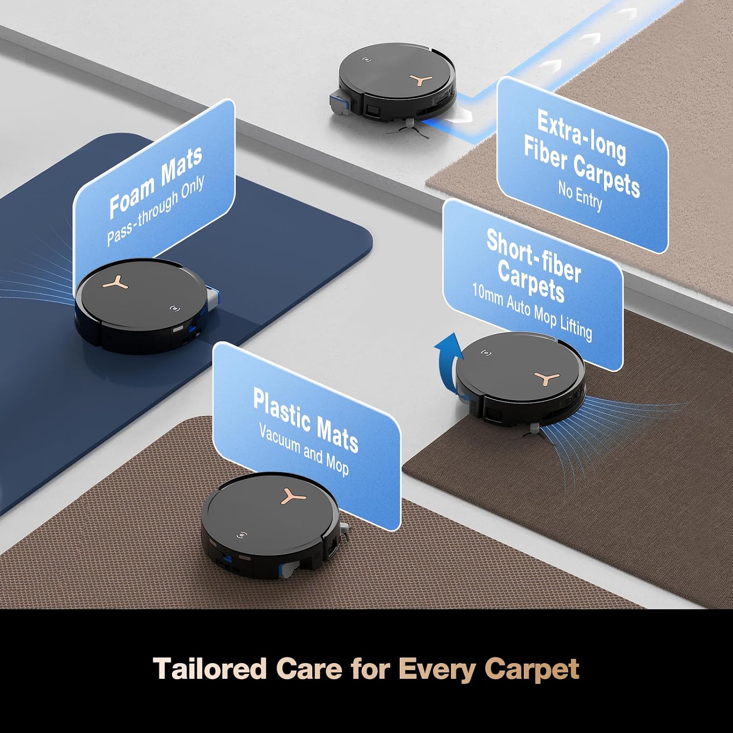 ECOVACS DEEBOT X8 PRO OMNI Robot Vacuum and Mop, 18000Pa, OZMO ROLLER Instant Self-Washing Mopping, 40-75℃ Hot Water Mop Washing, Auto Cleaning Solution Adding, Hot Air-Drying, Self-Emptying, Black