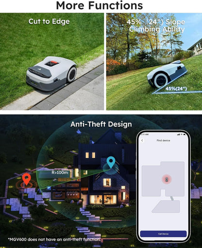 ANTHBOT Robot Lawnmower NO Wire - 3000m², Full Band RTK+4-Eye Vision Robotic Lawn Mower, Automatic Mapping, 30 Multi-zone Management, Accurate Obstacle Avoidance, APP Control