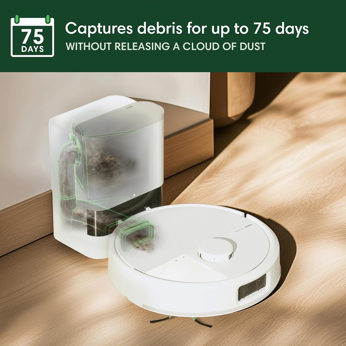 iRobot Roomba Max 705 Vac Robot Vacuum + AutoEmpty Dock - Extreme Power-Lifting Suction, Anti-Tangle Dual Rubber Brushes, Self-Empties, Recognizes and Avoids Obstacles, LiDAR Navigation