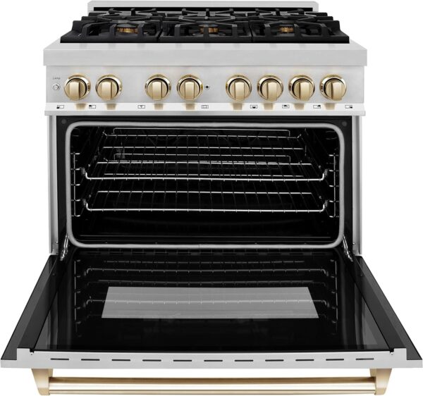 ZLINE Autograph Edition 36″ 4.6 Cu. Ft. Dual Fuel Range