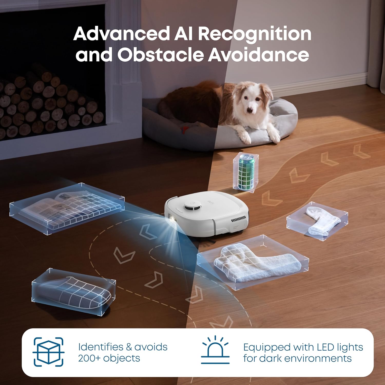 eufy E25 Omni, Robot Vacuum Cleaner with Mop,HydroJet Self-Clean Roller Mop
