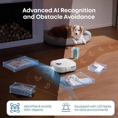 eufy E25 Omni, Robot Vacuum Cleaner with Mop,HydroJet Self-Clean Roller Mop