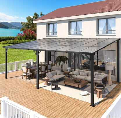 Aecojoy 20’x12′ Wall Mounted Gazebos Pergola