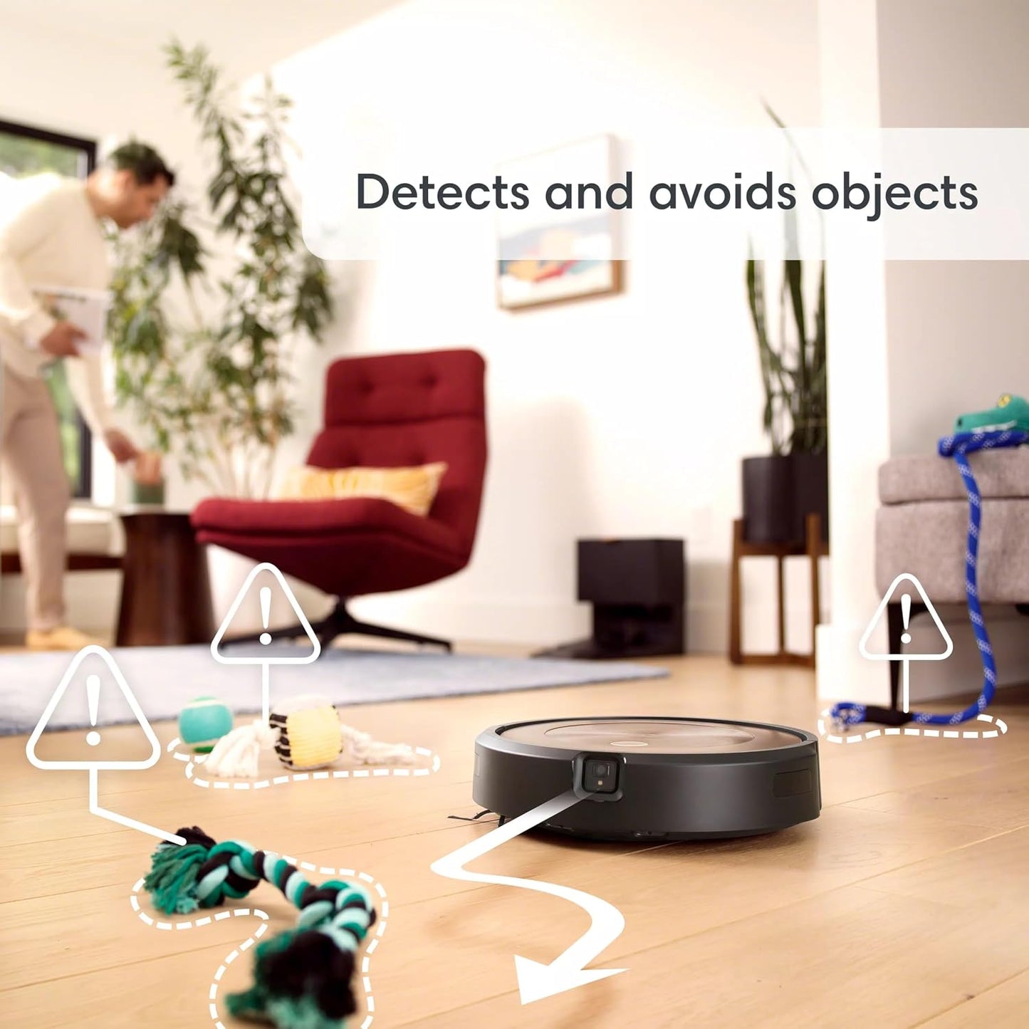 ROOMBA iRobot j9 Robot Vacuum – More Powerful Suction, Identifies and Avoids Obstacles Like Pet Waste, Best for Homes with Pets, Smart Mapping, Alexa​