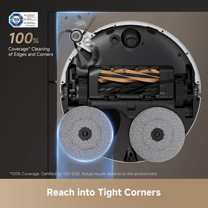 dreame X50 Ultra Complete Robot Vacuum with Mop, 20000Pa, Conquers Obstacles Up to 6CM, Liftable Brush&Mops, 80°C Hot Water Washing, Anti-Tangling, Removable Mop, Dual Flex-Arm, Dirt Detection