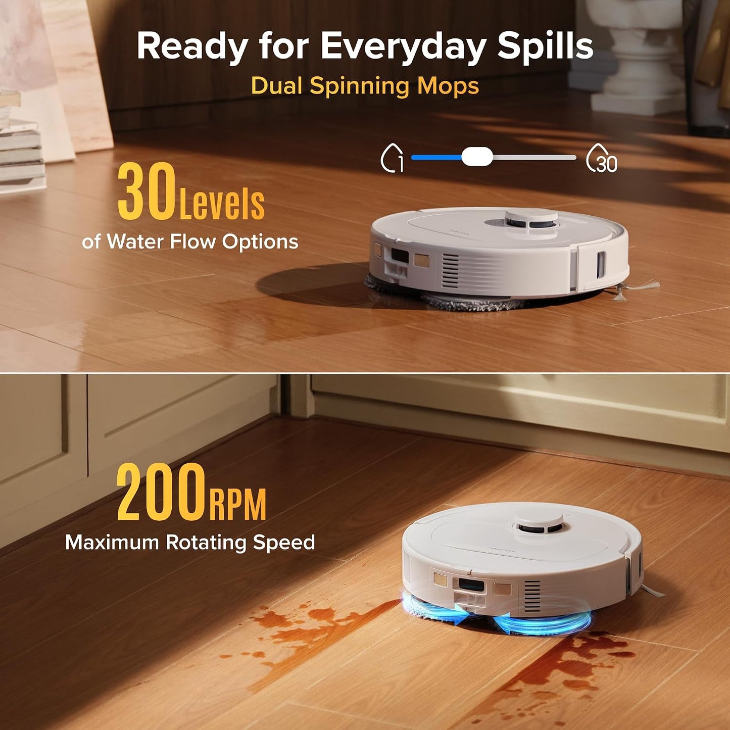 roborock Qrevo S Pro Robot Vacuum Cleaner with Mop, 18,500 Pa Suction