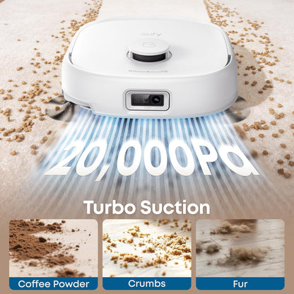 eufy E25 Omni, Robot Vacuum Cleaner with Mop,HydroJet Self-Clean Roller Mop