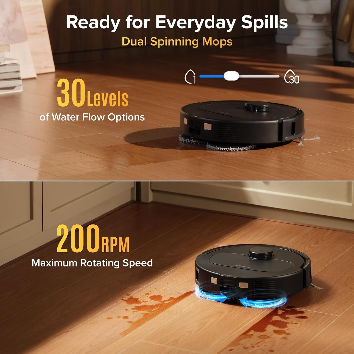 roborock Qrevo S Pro Robot Vacuum Cleaner with Mop, 18,500 Pa Suction