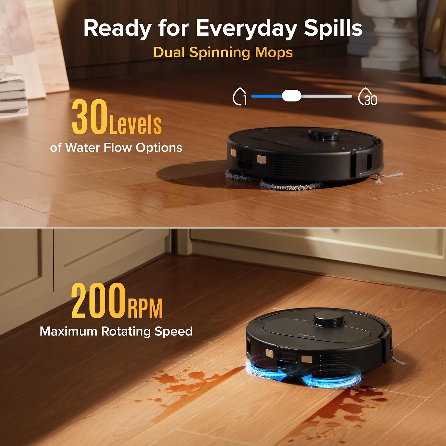 roborock Qrevo S Pro Robot Vacuum Cleaner with Mop, 18,500 Pa Suction