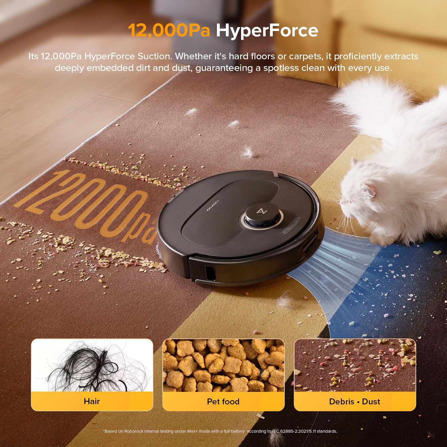 roborock Qrevo S5V Robot Vacuum Cleaner with Mop, FlexiArm Edge Mopping