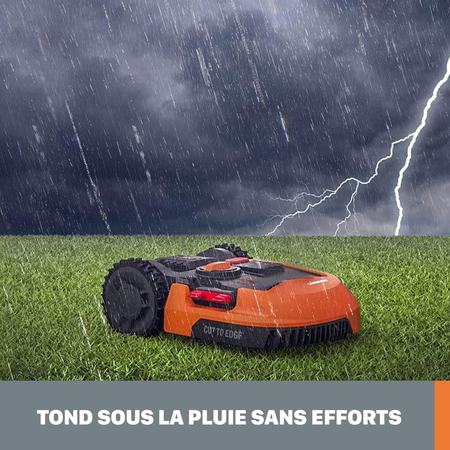 WORX Landroid Plus WR165E Robotic Lawnmower with Boundary Cable for Gardens up to 500 m² (AIA Navigation, App Control, WiFi, Bluetooth and Floating Mower - Max Gradient: 35%)