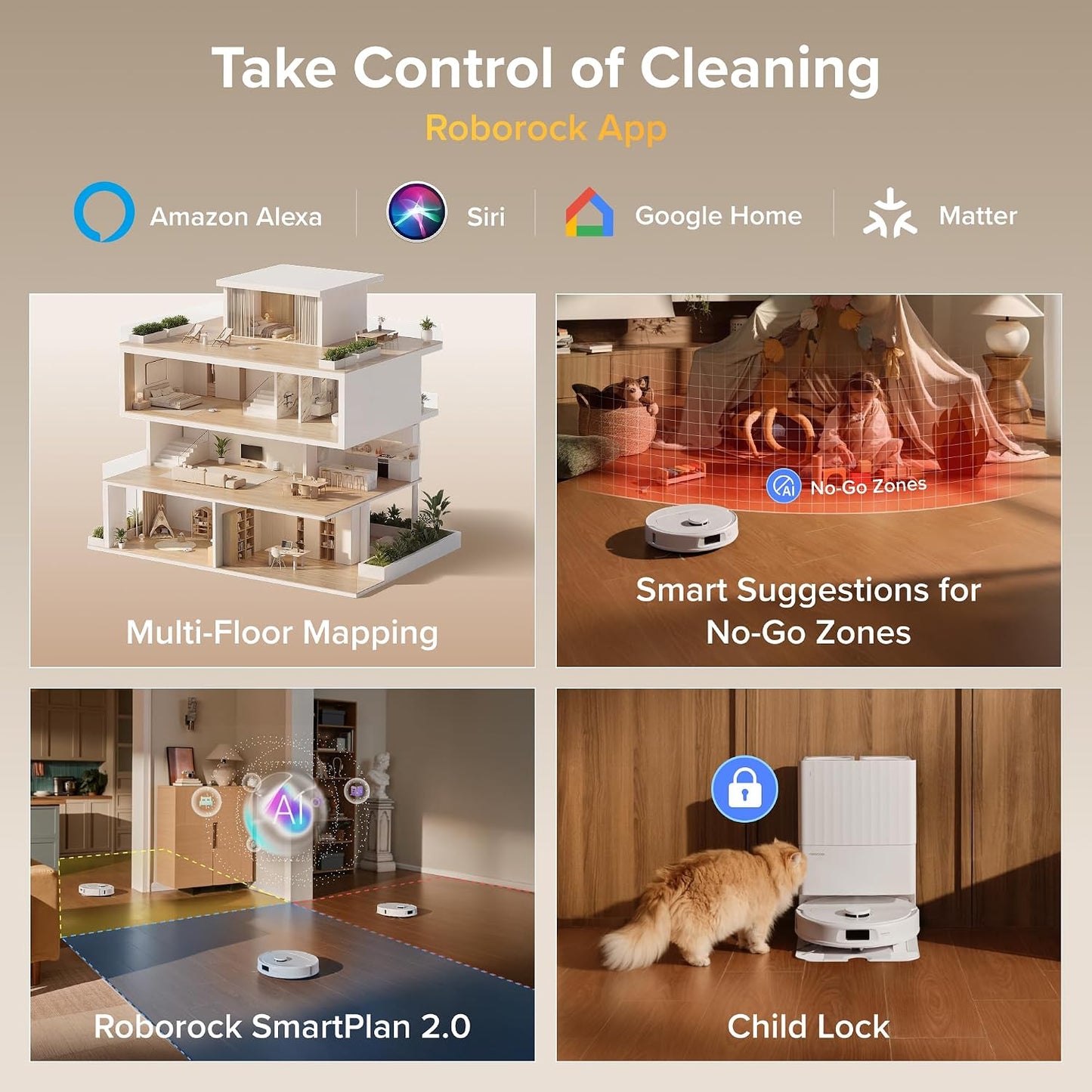 roborock Qrevo S Pro Robot Vacuum Cleaner with Mop, 18,500 Pa Suction