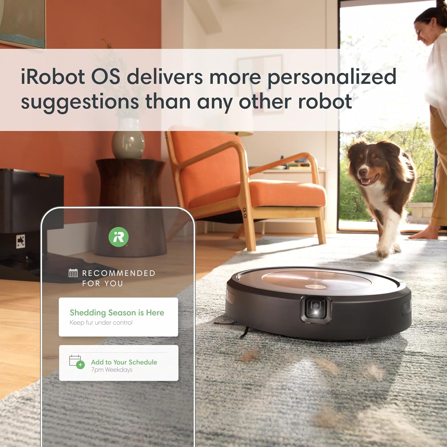 ROOMBA iRobot j9 Robot Vacuum – More Powerful Suction, Identifies and Avoids Obstacles Like Pet Waste, Best for Homes with Pets, Smart Mapping, Alexa​